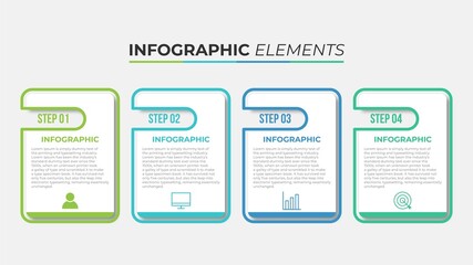 Presentation business infographic template with 5 options