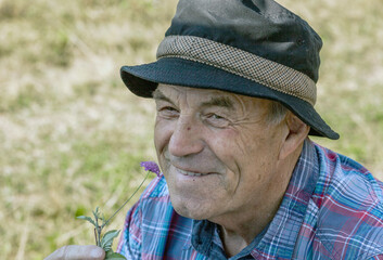 close up portrait of a senior man