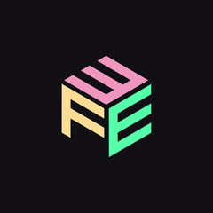 Hexagon logo with the letters WFE design