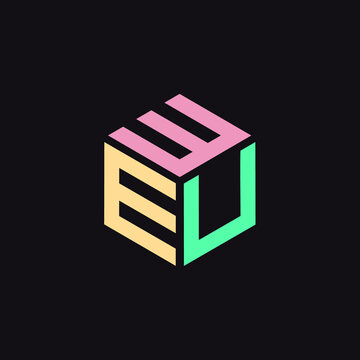 Hexagon logo with the letters WEU design