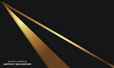 Modern abstract background black dop with golden lines