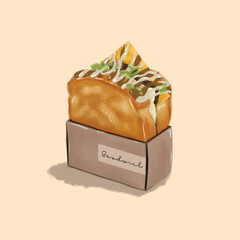 sandwich illustration. food illustration