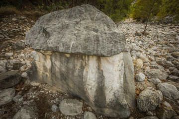 the bed of a dried-up river in the village of Beldibi