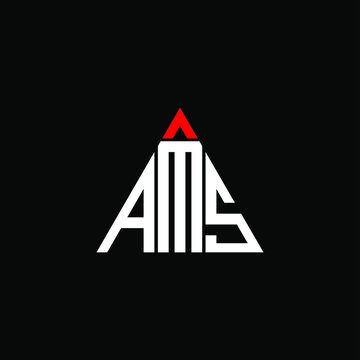 AMS letter logo creative design. AMS unique design
