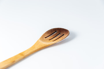 wooden spoon isolated on white background