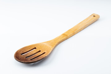 wooden spoon isolated on white background