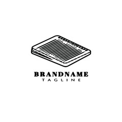 unique block notes logo flat icon design template black isolated vector illustration