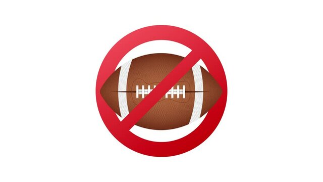 No american ball. Sport background. Isolated background. Motion graphics
