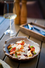 caesar salad in the restaurant