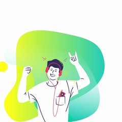 DJ artist singing in the party 