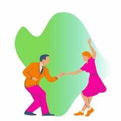 man and woman dancing at a party