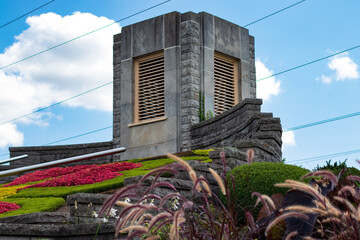 old building with flowers