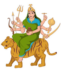 Illustration of Kushmanda - Navratri