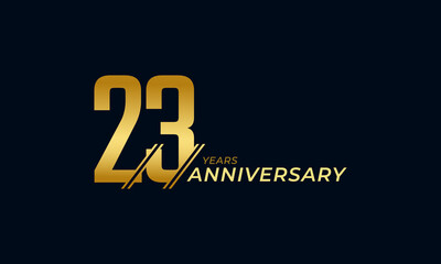 23 Year Anniversary Celebration Vector. Happy Anniversary Greeting Celebrates Template Design Illustration