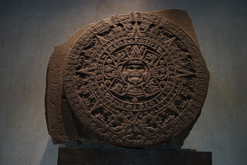 Piedra del Sol (Calendario Azteca) - obrazy, fototapety, plakaty