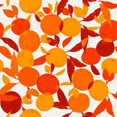 seamless pattern with oranges