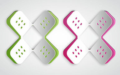 Paper cut Crossed bandage plaster icon isolated on grey background. Medical plaster, adhesive bandage, flexible fabric bandage. Paper art style. Vector