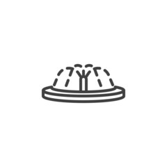 Water fountain line icon