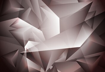 Dark Pink, Red vector layout with lines, triangles.