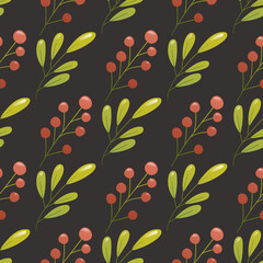 Vector autumn seamless pattern.