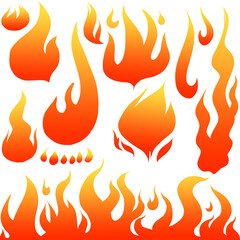 グラデーションの炎