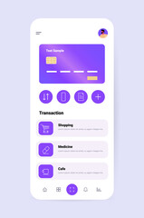 mobile banking app with credit card on smartphone screen e-payments financial application concept