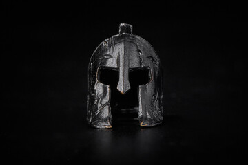 A metal helmet. The Spartan's helmet. Warrior's Helmet