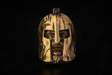 A golden helmet. The Spartan's helmet. Warrior's Helmet