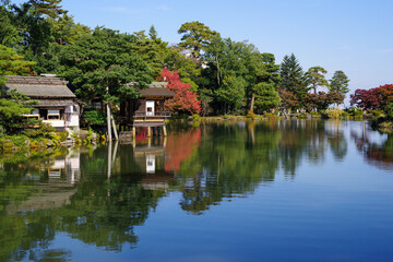 Fototapeta premium 日本三名園の「兼六園」の紅葉