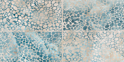 onyx marble mosaic background in blue and beige colors