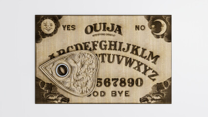 ouija table isolated on white background