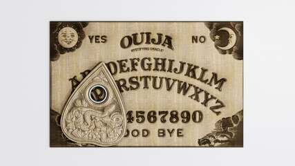 ouija table isolated on white background