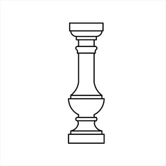 Vector Design Sketch of the pillars of a house or building