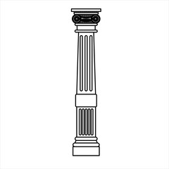 Vector Design Sketch of luxury house pillars