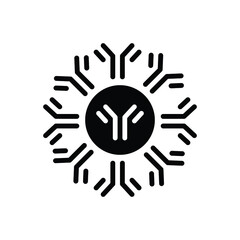 Fototapeta premium Black solid icon for antibodies