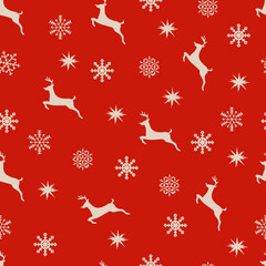 Fototapeta na wymiar seamless christmas pattern with snowflakes