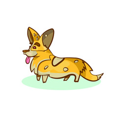 corgi illustration art