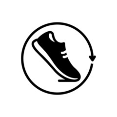 Black solid icon for lasting wear