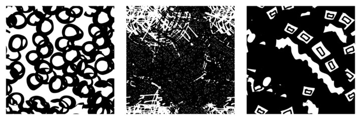 Collection of black and white textures