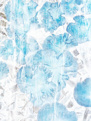 Ice crystal and wood texture background, digital illustration. 