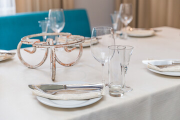 table set for a dinner