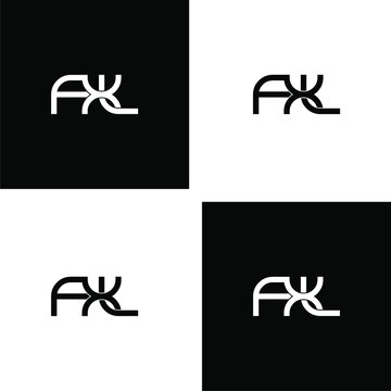 fxl initial letter monogram logo design set
