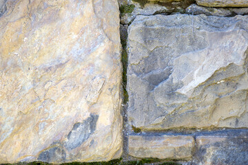 Rock wall with squares. Texture, background, backdrop