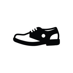Black solid icon for shoe