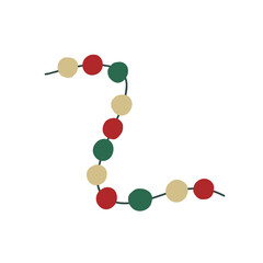 beads strung on a thread, garland