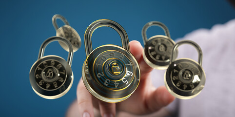 Obraz premium Certified Guarantee Approval or Secure Access System Concept,