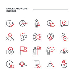 Target and Goal set icon, isolated Target and Goal set sign icon, vector illustration