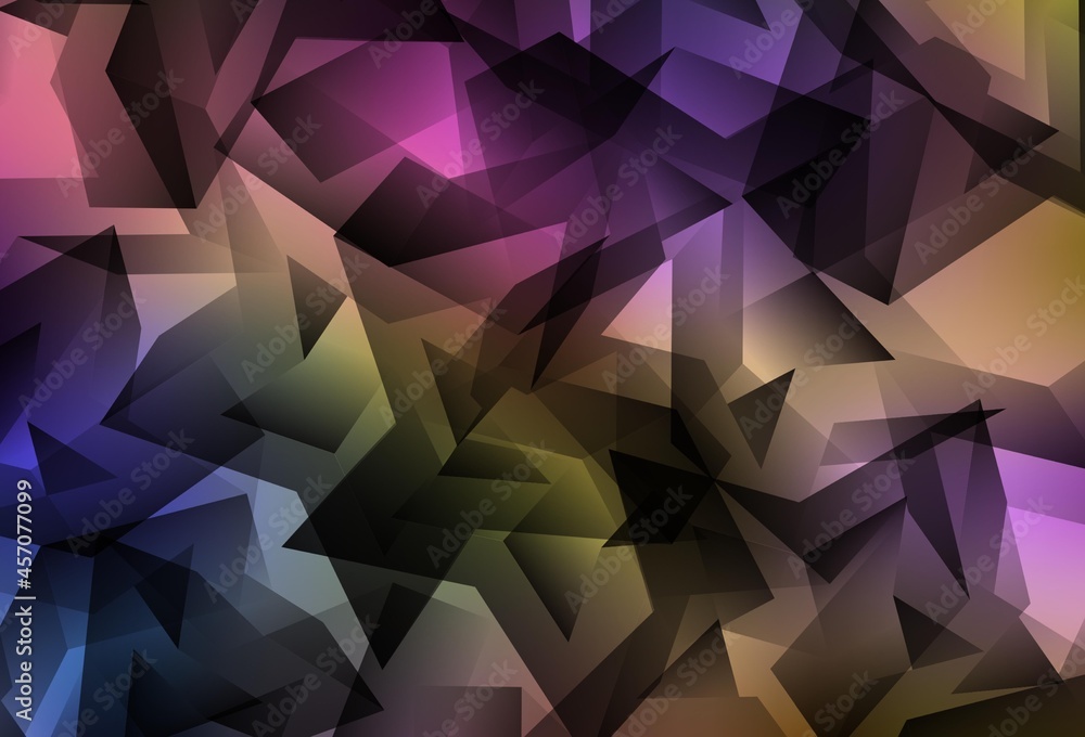 Poster light multicolor vector polygon abstract backdrop.