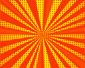 Orange and yellow comic halftone background. Abstract design