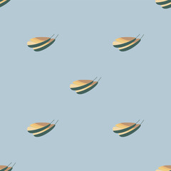 seamless pattern small gray feathers gray background vector